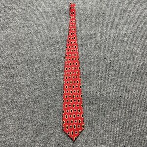 Ferrell Reed Nordstrom Tie Mens One Size Red Silk Geometric Made In USA